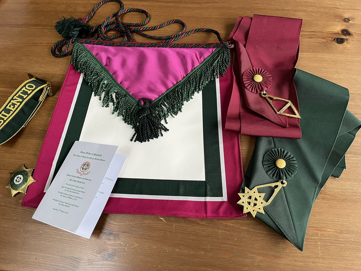 Excellent meeting today joining the Royal Order of Scotland. Wonderful ritual and splendid company.