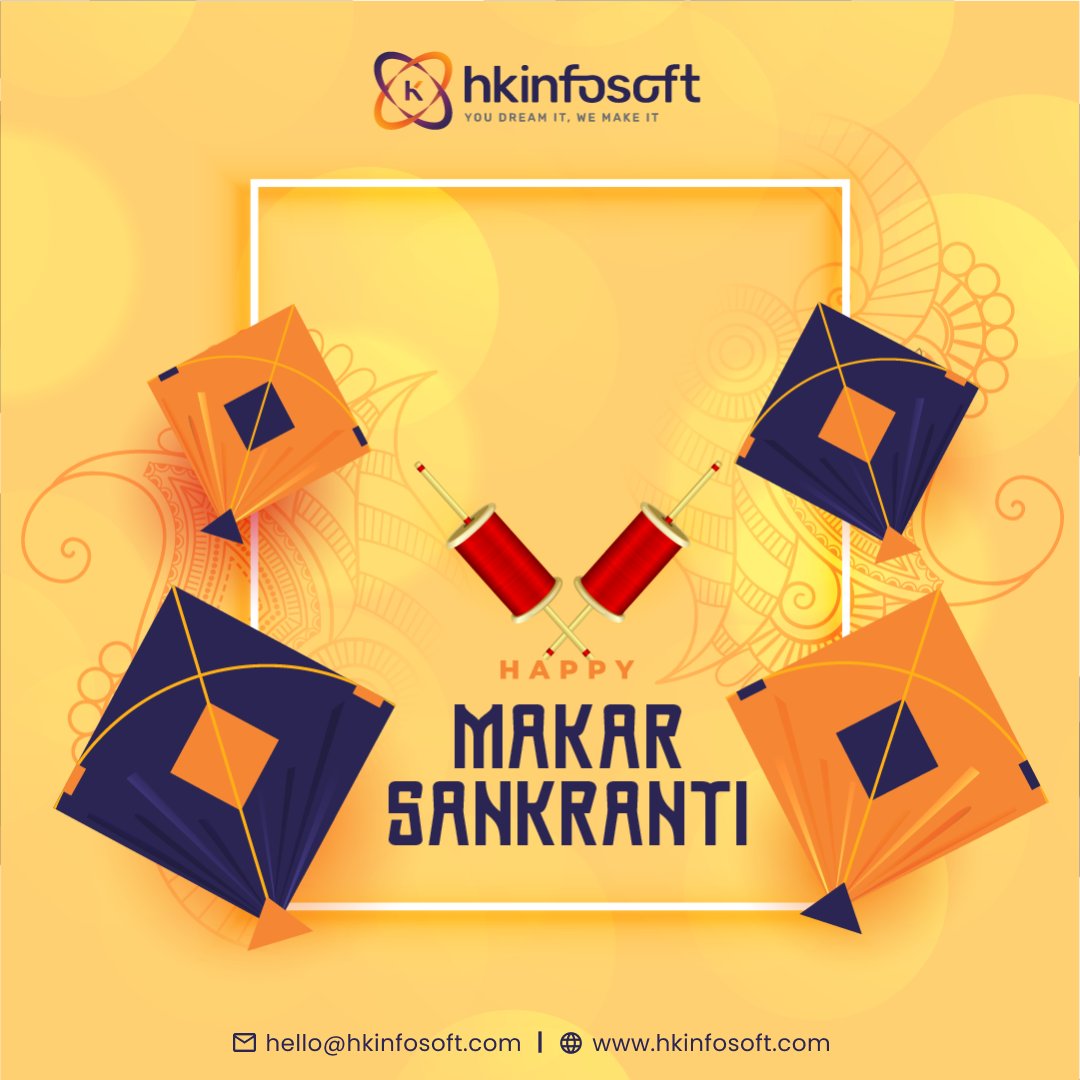 hkinfosoft's tweet image. HK Infosoft Family wishes you all — Happy Makar Sankranti ☀️🪁

May this festival bring bountiful joy, sweet memories, and prosperity to all.

Let&apos;s fly high with hope and celebrate new beginnings!

#HKInfosoft #FestiveVibes2024 #MakarSankranti2024 #FestivalOfJoy