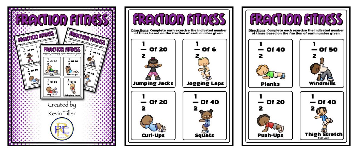 Got fractions? Just print and use!!!

teacherspayteachers.com/Product/Fracti…

#physed