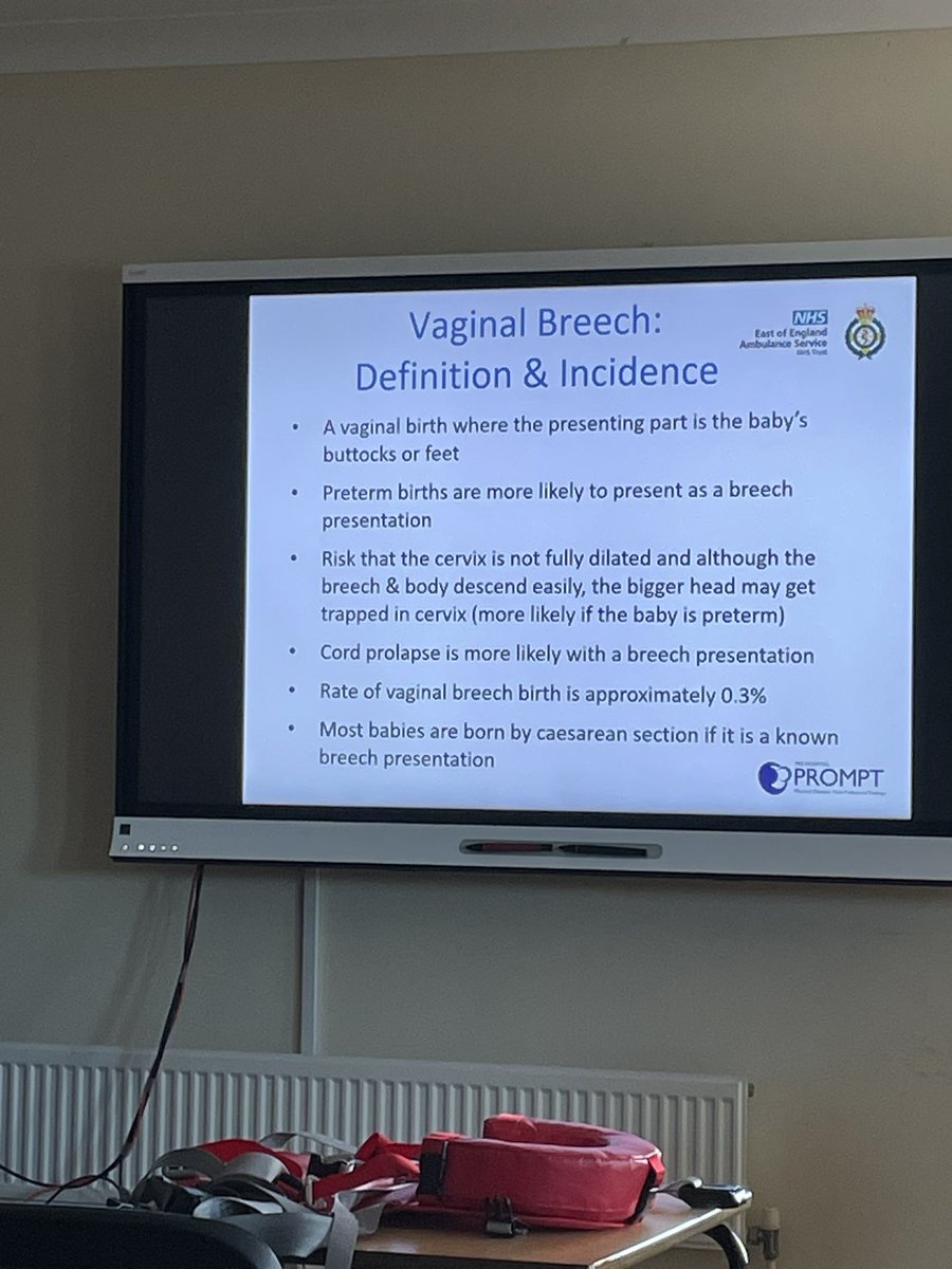 Pre-hospital PROMPT course today in Norwich, we have some great candidates & interaction. Now covering vaginal breech @EastEnglandAmb @promptmaternity @iampaulgates @laurakgoodwin @twinmummycjb @WENDYMATTHEWS8 @LucyP1473 @vittoria_mollie @jogovier86 @EEAST_ACL @tracyniks