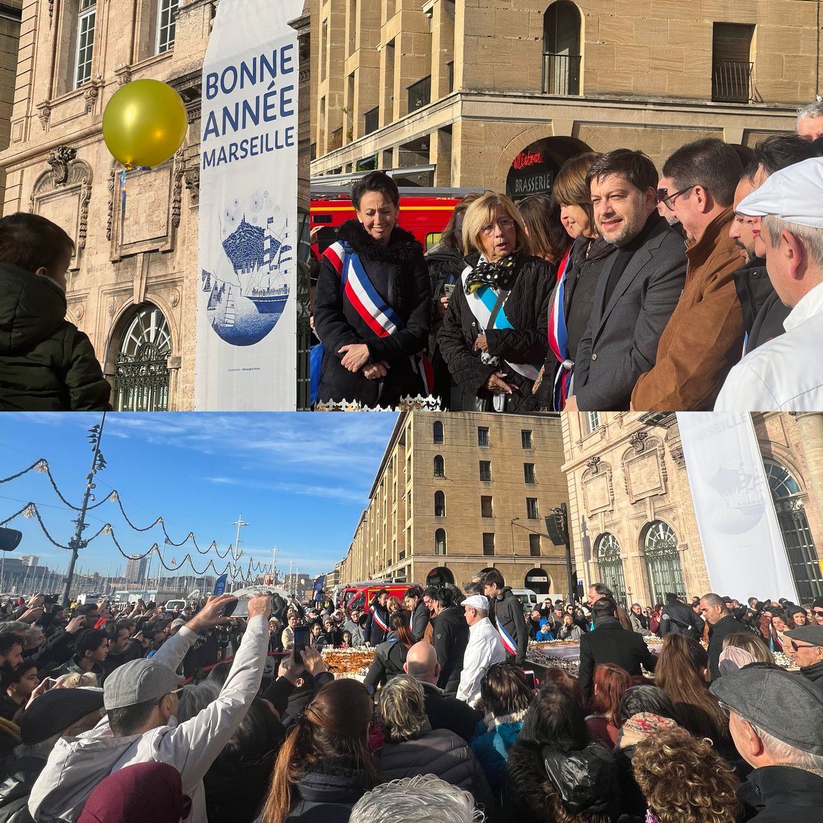 Printempsgroupe's tweet photo. L’hôtel de Ville ouvre ses portes aux Marseillaises et aux Marseillais pour fêter ensemble la nouvelle année !

Les élu·es du Printemps vous souhaitent à toutes et tous une belle année 2024 ☀️ https://t.co/F8zzSeHp2i
