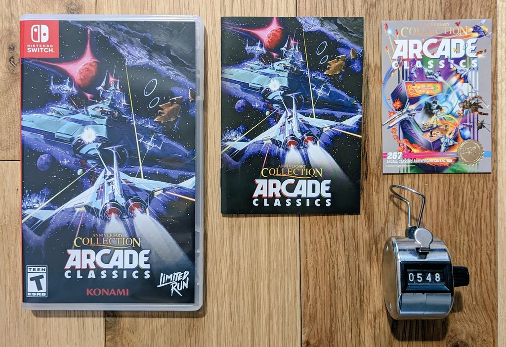 JahStobbart's tweet image. 548 ème jeu Switch en boîte, Arcade Classics - Anniversary Collection 🕹️
Compilation de jeux d'arcade Konami, classiques des années 80.
Contient Gradius, Gradius II, Salamander, A-Jax, Haunted Castle, Twinbee, Scramble et Thunder Cross
#ArcadeClassics #NintendoSwitch #LRG