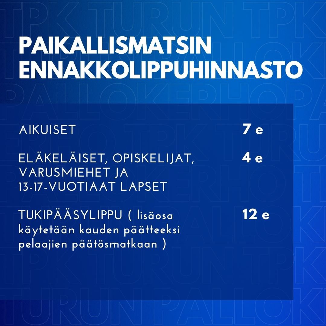 tpkfutsal's tweet photo. 🔥 TURKU-LOIMAA DERBY 
LÄHESTYY! 🔥

Turun Pallokerho kohtaa Alastaron Urheilijat lauantaina 20.1 klo 13.00 Samppalinnan palloiluhallissa. Kuuman paikallismatsin ennakkoliput nyt myynnissä! 

Otteluisäntänä R.V. Group Oy 💪

#futsalfi #futsalliiga #turku https://t.co/ln77L4TgGf