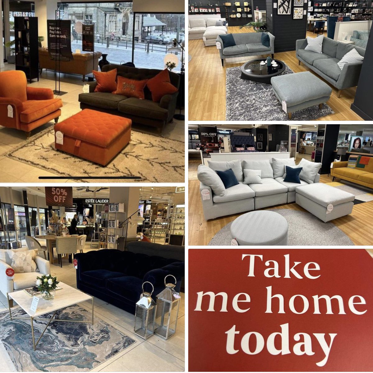 Like to try before you buy? 🛋️ 

Pop up to the 2nd floor and visit sofa.com in House of Fraser and get 60% off ex display items PLUS take them home today! 

New spring / summer line comes out from the end of January 🛍️ 

#LoveDarlo