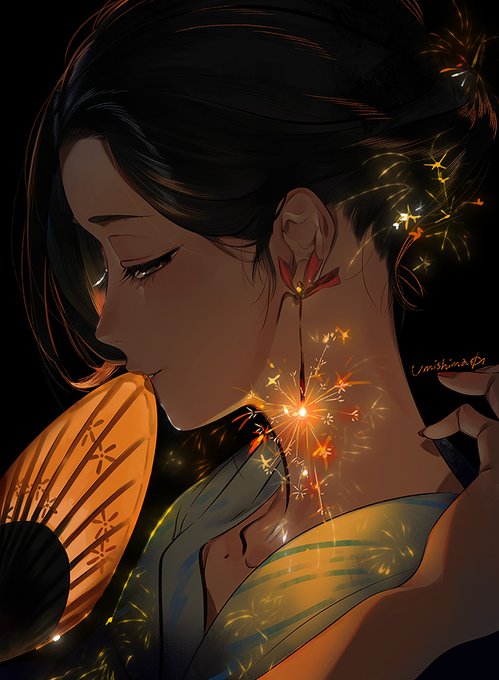 「fireworks yukata」 illustration images(Latest)