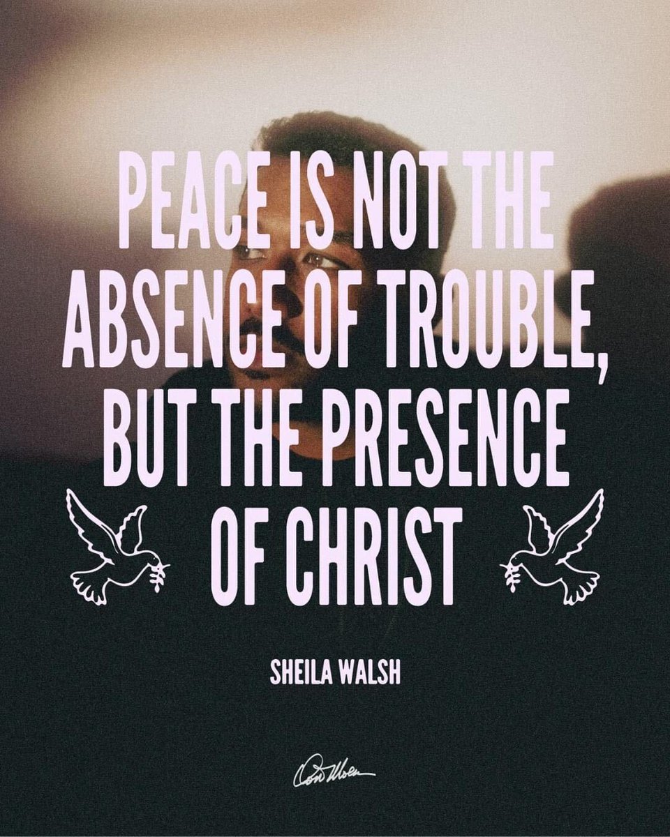 True peace is only found in Christ

#peace #dailyreminder #sheilawalsh #jesusicalling #godisgood #jesuslovesyou #pursuechrist #fosterlove #donmoen