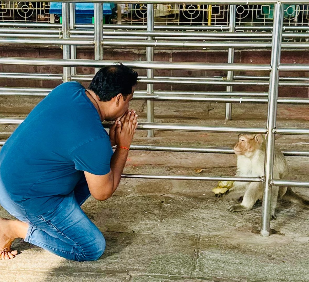 Standing before the threads of time, where devotion meets destiny. 

As #Ayodhya prepares for a new dawn with the opening of #RamMandir, a humble moment reflects the eternal bond between Bhakta and Bhagwan. 

#RamMandir #Jan22 #AyodhyaAwakens