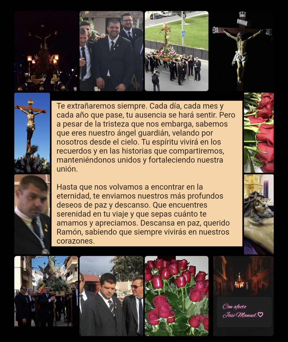 Querido Ramón López Ortín, que el Cristo del Perdón te acompañe en este eterno descanso.

Descansa en Paz. 🙏🏼