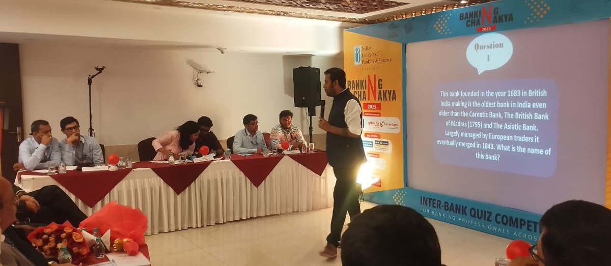 QuizGreycells's tweet photo. The south zone finals of IIBF presents Banking Chanakya Inter bank Quiz 2024 was hosted at Chennai by ace quizmaster Gautam Bose this Friday. Team State Bank of India emerged champions and booked at slot for the National Final
#quiz #quizmaster #corporateevents #greycellsquiz https://t.co/mOgJCgOZad