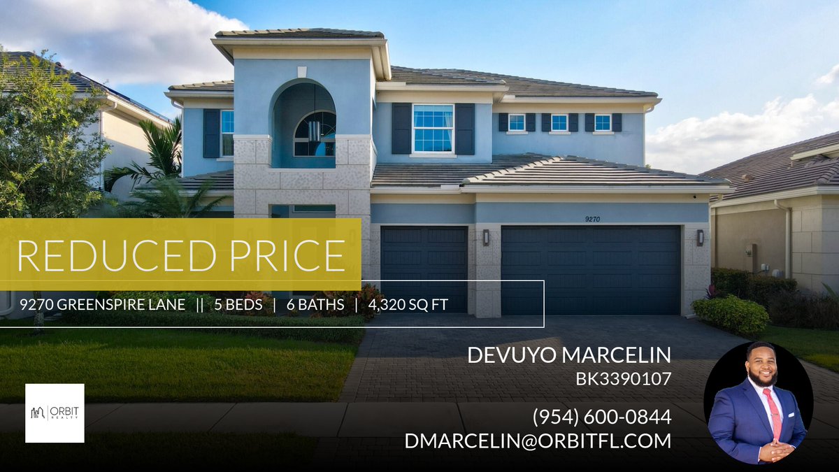 DevuyoMarcelin's tweet photo. 📍 Reduced Price 📍 This recently reduced home at 9270 Greenspire Lane in Lake Worth won't last long, so, don't wait to set up a showing! Reach out here or at (954) 600-0844 for more information!

🏡  BUY | SELL | RENT | INVEST
 🚨  ... https://t.co/1ltmLFcCTI https://t.co/MhHGbakpJK