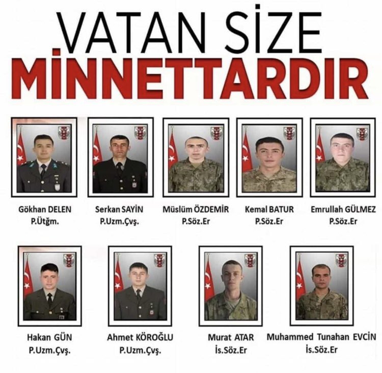 Pençe-Kilit Harekâtı bölgesinde bölücü terör örgütüyle yaşanan çatışma sonucunda hayatını kaybeden aziz şehitlerimize Allah’tan rahmet, kederli ailelerine, Türk Silahlı Kuvvetleri ile asil milletimize başsağlığı ve sabır, yaralı askerlerimize  şifalar dilerim