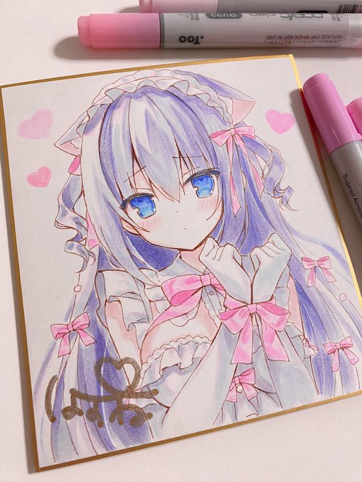 明日のコミトレ抽選用直筆ミニ色紙です!
拘束猫ちゃん描きました🎀 