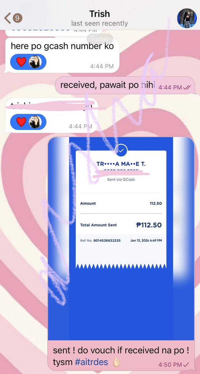 4ilends's tweet photo. successfully traded: ₱150.00

🌷 load to gcash — @draifts #aitrdes https://t.co/G3TpiI34iV