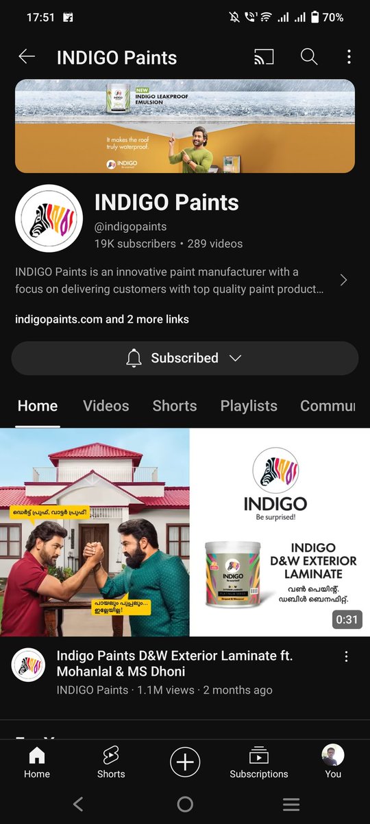 @indigopaints Answer:-  3. Available in Verity of Colours 

 Subscribed  on YouTube channel also 

#TheCompletePaint
#ContestAlert #WinWithIndigoPaints #BeSuprised 
@indigopaints 

@KajolSaxena7
@Mj180Shiva @blessedkamal