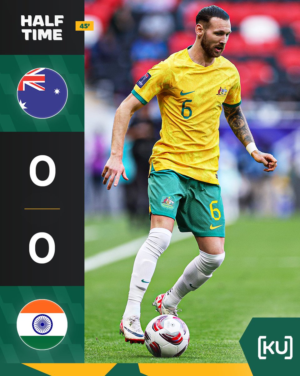 keepupau's tweet image. All square for the Socceroos after 45 minutes in Al-Rayyan 💥

Despite a host of the chances throughout the half, Australia head into the break goalless.

Tune in on Channel 10 📺

📰 Details: bit.ly/3SfbQaY

#AUSvIND #Socceroos #AsianCup2023