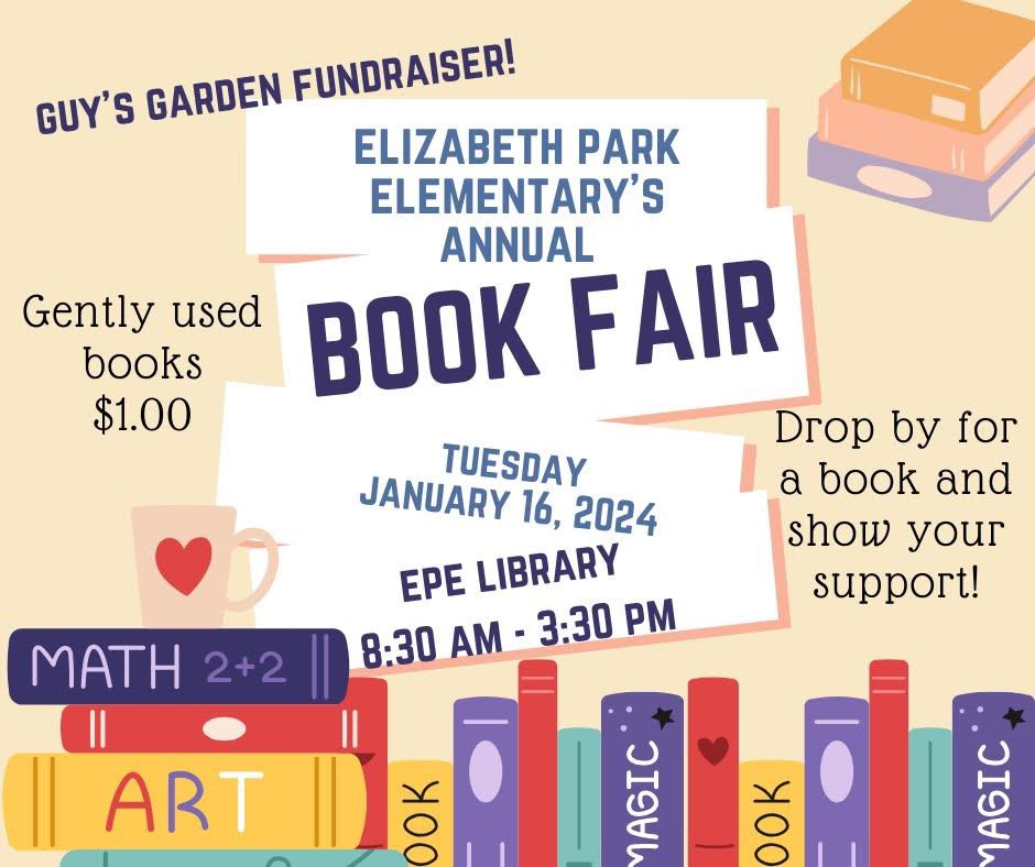 This Tuesday we honour our beloved colleague with our annual Book Fair. This event raises funds to further develop “Guy’s Garden”, a space for learning and fun, in her memory. @ElizabethParkEl <a href="/NLSchoolsCA/">NLSchools</a>