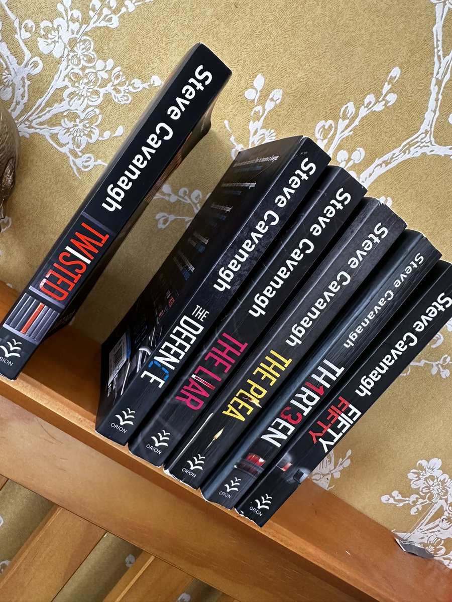 Absolutely hooked on <a href="/SteveCavanagh_/">Steve Cavanagh</a>  books. Put one down and pick up the next straight away! If you like an intense, gripping, thrilling read with twists to blow your mind, give Steve a read! This is my read pile! 🤯