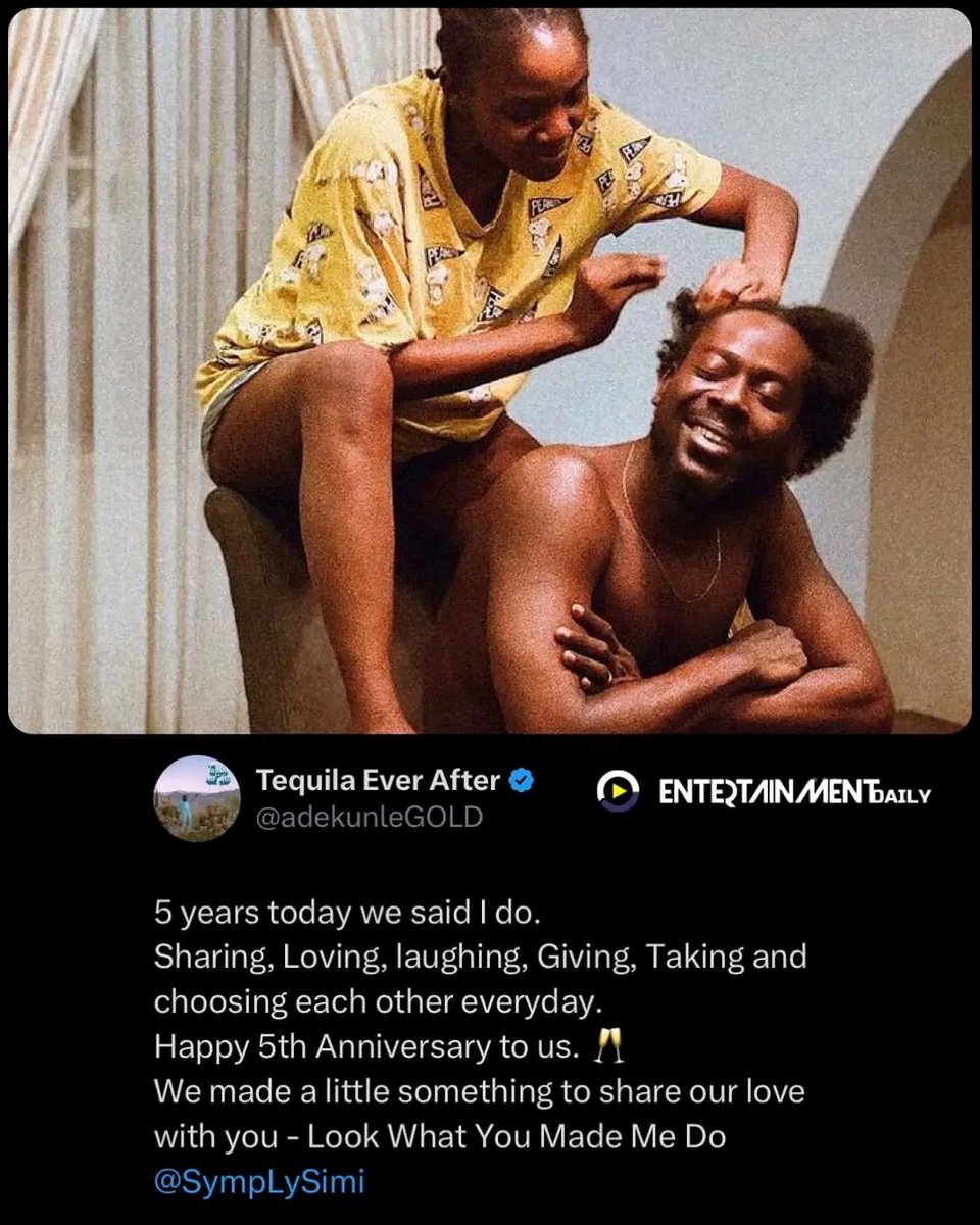 naija002's tweet photo. Congratulations to Simi &amp; Adekunle Gold on their 5th Anniversary. 🥂🎉 https://t.co/XV7VzZlAFx