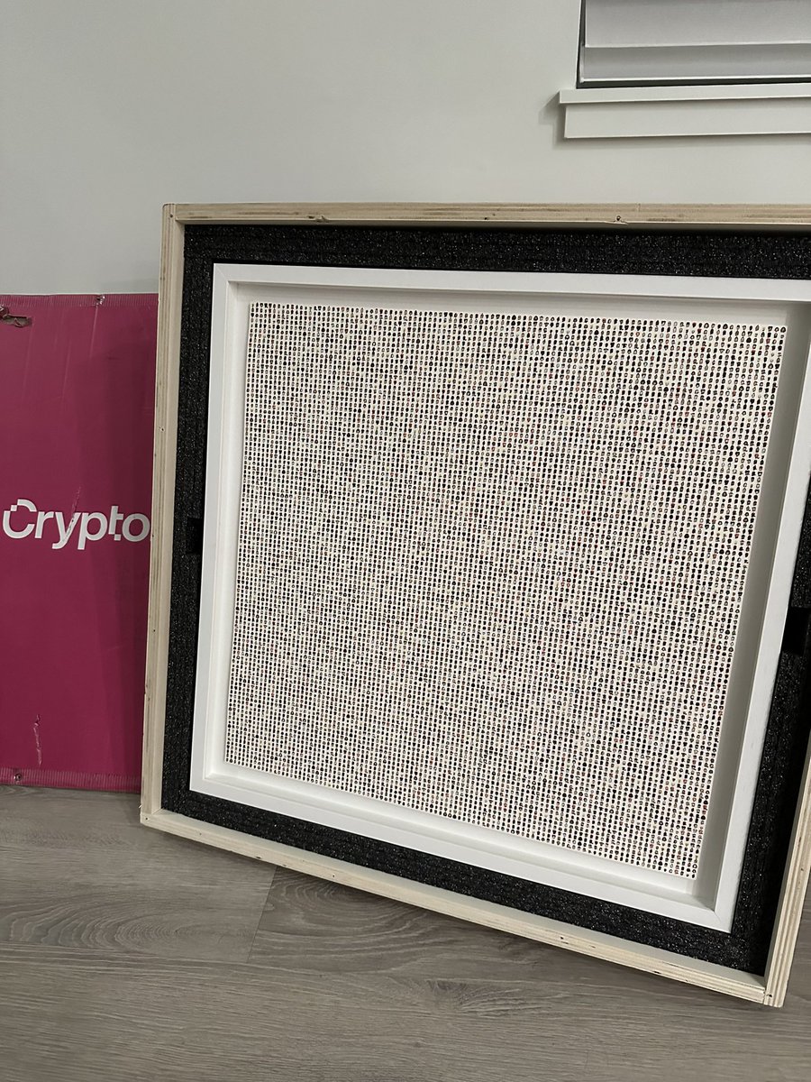 trieyedoc's tweet photo. Slept on the initial drop from @cryptopunks x @avant_arte 
Thanks @DrCharlesButler 
Epic and historical piece.
10k Punks. https://t.co/Vpkd2KzOSt