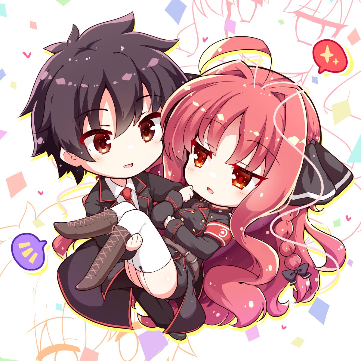 SD合同で描いた佑斗と美羽ですススス 