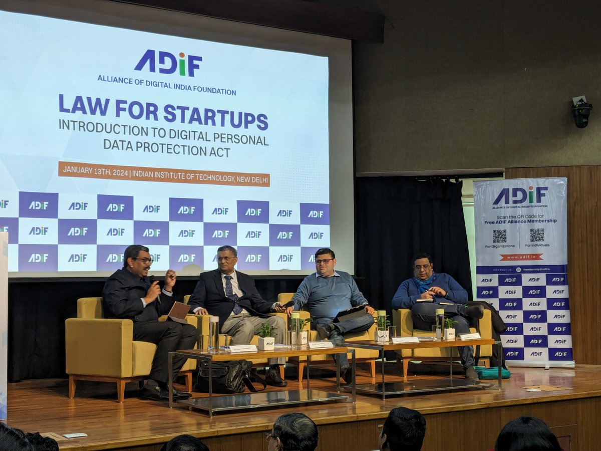 Shri Srinivas Yanamandra expertly moderated the second panel of the day, treading on issues such as user consent, compliance for startups, technology's role in privacy, and ending the session with a rapid fire with the Hon'ble speakers

#DPDPA #DataPrivacy #startups