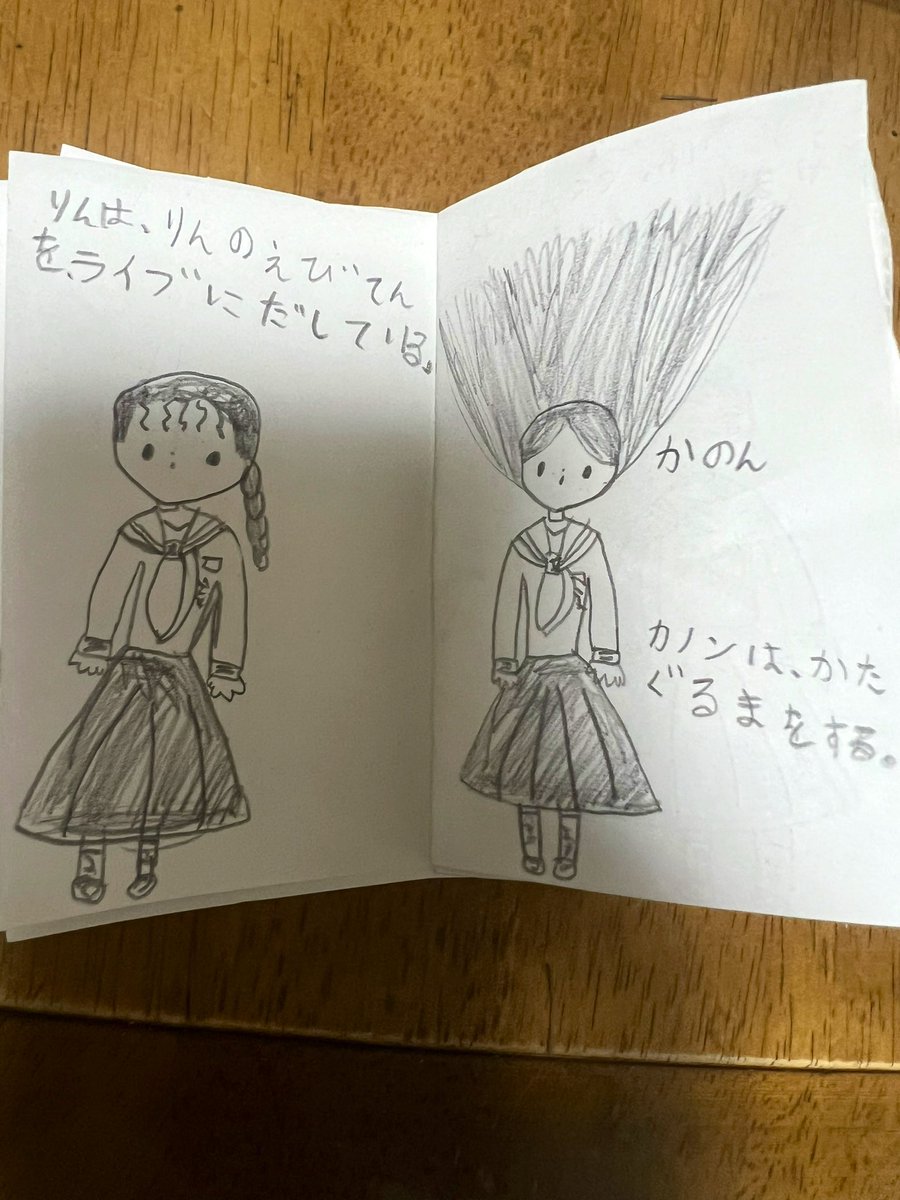 chaachan3238's tweet photo. 今日児童館に遊びに行ってて、これ作ってきた「新しい学校のリーダーズずかん」
小1なりの解釈☺︎親バカだけど我が子よ愛おしいー🤭 https://t.co/16oujwmpQY