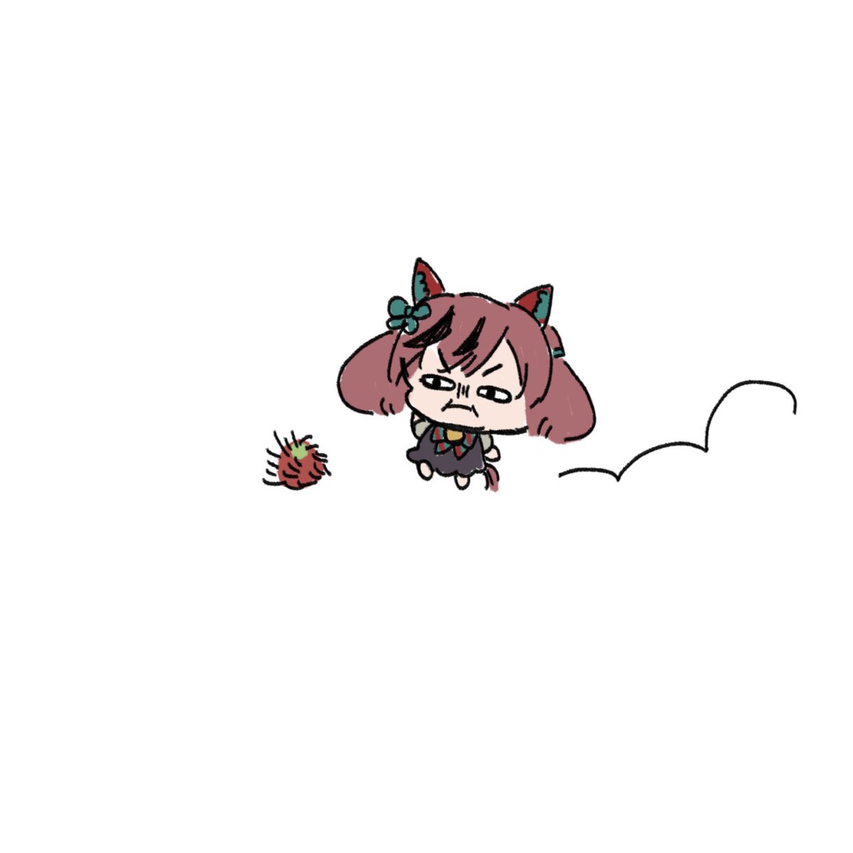 ナイスネイチャ(ウマ娘) 「#みんなでデフォルメ絵をあげて幸せな気分になろう」|オカプンのイラスト