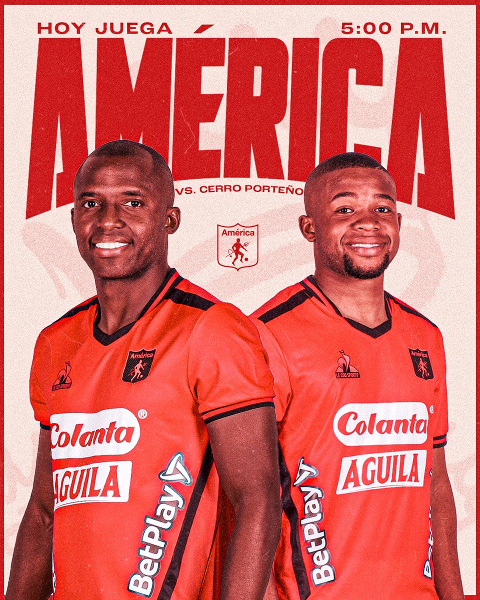 AmericadeCali's tweet photo. ¡HOY JUEGA AMÉRICA! Esta tarde enfrentaremos a @ccp1912oficial en el Pascual Guerrero. ¡VAMOS, MECHA! 👹

⏰ 5:00 p.m. 
🏟️Pascual Guerrero
📺 Star + https://t.co/F3SgSJFkfv