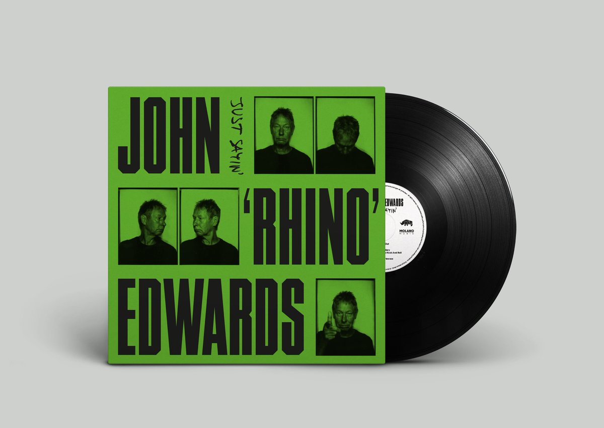 Rhinos_Revenge's tweet photo. We are delighted to announce that 'Just Sayin', the new album from John 'Rhino' Edwards, will be released worldwide on Friday, March 1, in the following formats:  digipak CD (numbered limited edition of 1,000), 140g green vinyl (100 autographed copies only). More in comments https://t.co/lsmZwy6tLx