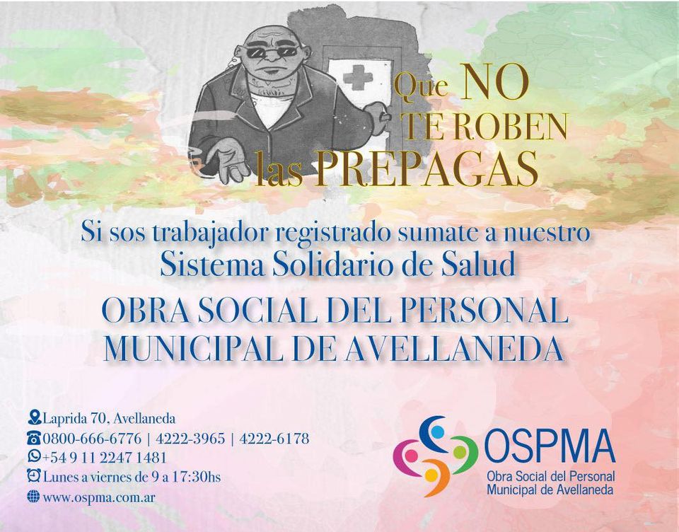 stmavellaneda's tweet photo. #OSPMA
OBRA SOCIAL DEL PERSONAL MUNICIPAL DE AVELLANEDA
Informate escribiendo al 11-4673-6479 y da el paso.
Muchos ya se están sumando, súmate vos también. https://t.co/03RiUA9D1f