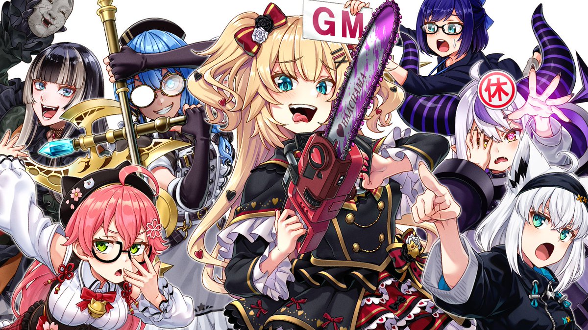 akaihaato's tweet photo. 初めてのGMたのしかった～～～～～！！！✨✨

参加してくれたフブキちゃん、らでん、すいちゃん、みこち、保護者のえーちゃんに大感謝！！！！！！！💖
#ホロ狂人ワードウルフ https://t.co/dFwfF3tB1A