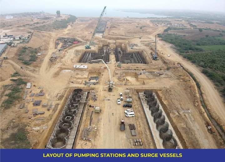 K-IV Project provide 650 million gallon per day water to Karachi from Keenjhar lake. . two phases. Phase-I, completion in October 2024. Phase-I will supply 260 MGD to Karachi. PC-I cost of the Phase-I is Rs 126 billion.