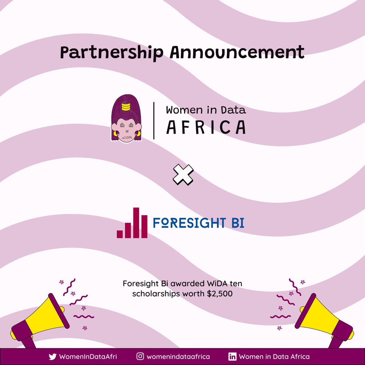 Women In Data Africa (@womenindataafri) on Twitter photo Scholarship Alert, 🥳!!!
We are excited to announce another partnership with <a href="/ForesightBI/">Foresight BI & Analytics</a> 🎉!
<a href="/ForesightBI/">Foresight BI & Analytics</a> will be awarding Ten (10) women from the community with full scholarships for her Power Bi virtual bootcamp, 🎉.
#data Scholarship Alert, 🥳!!!
We are excited to announce another partnership with <a href="/ForesightBI/">Foresight BI & Analytics</a> 🎉!
<a href="/ForesightBI/">Foresight BI & Analytics</a> will be awarding Ten (10) women from the community with full scholarships for her Power Bi virtual bootcamp, 🎉.
#data