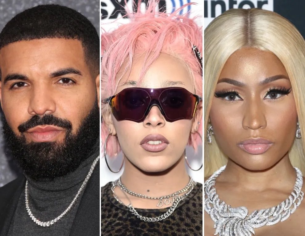 EXECUTIVEXMEDIA's tweet photo. #Dojnika, #Dricki & #Droja remain the highest selling rappers this week
Will we ever get #Droja or #DND?
Highest selling rap albums this week 💿
59k - .@Drake
54k - .@NickiMinaj
33k - Travis Scott
26k - Rod Wave
21k - Drake (Take Care)
20k - .@DojaCat
19k - Metro Boomin
18k - Eminem (Curtain Call)
18k - Lil Baby (My Turn)
17k - Drake & 21 Savage
17k - Drake (CLB)
15k - Kendrick Lamar (GKMC)
15k - Kendrick Lamar (D%MN)
15k - Drake (Scorpion)
Drake 👑 Nicki Minaj 👑 Doja Cat 👑 #DND