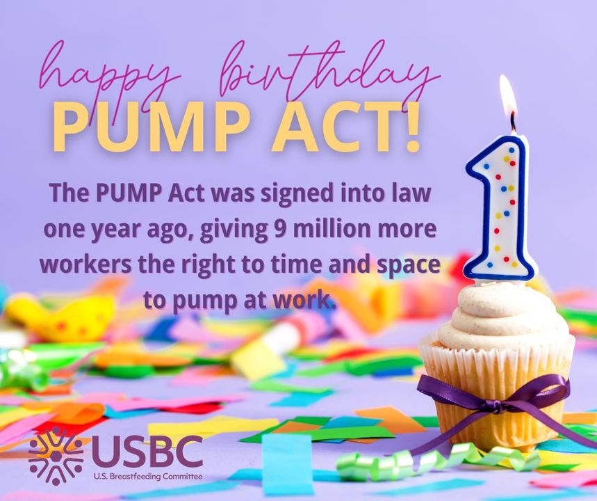 The #PUMPAct turns one! 🎉 Find resources, including explainers, know your rights, and implementation resources on the PUMP Act here: bit.ly/47gh9va