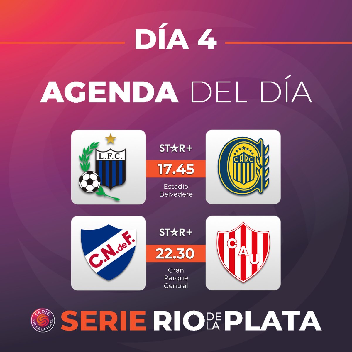 jjgasalla14's tweet photo. 🚨Atento: Dos partidos imperdibles
Por la @SerieRdeLP
✔️@LiverpoolFC1915 vs @RosarioCentral
✔️@Nacional vs @clubaunion
#serieriodelaplata #Uruguay #Argentina #Liverpool #RosarioCentral #Nacional #clubunion https://t.co/Z0lblPkiGW