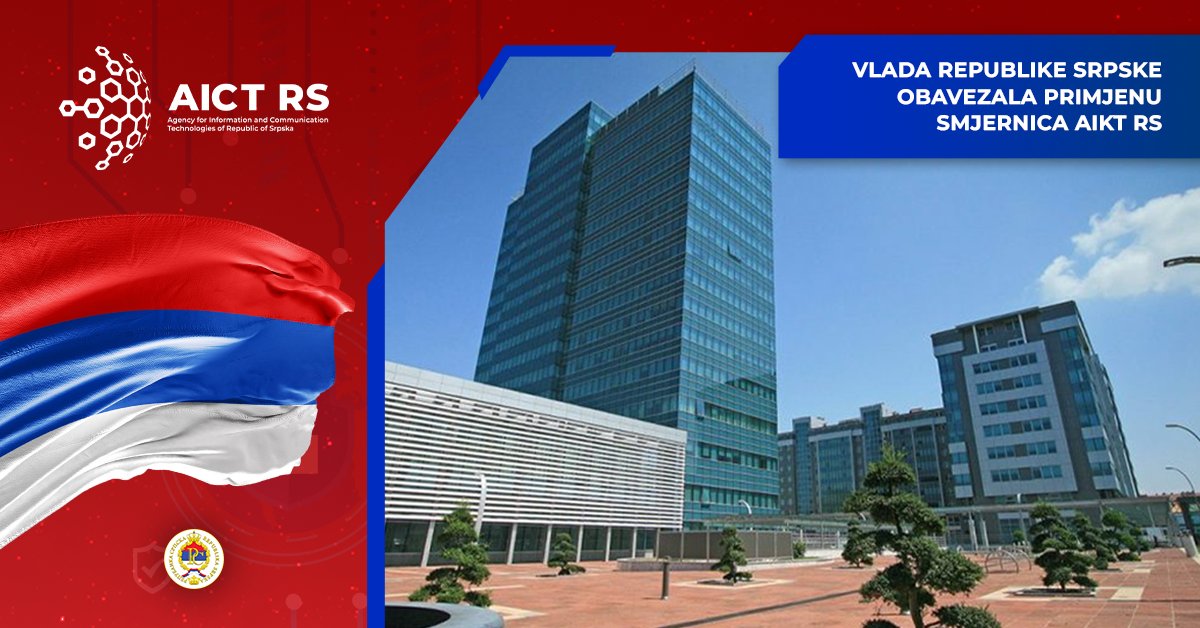 👉 #VladaRepublikeSrpske obavezala na primjenu smjernica #AIKTRS 👈

Više na ⤵️

bit.ly/Aikt_rs