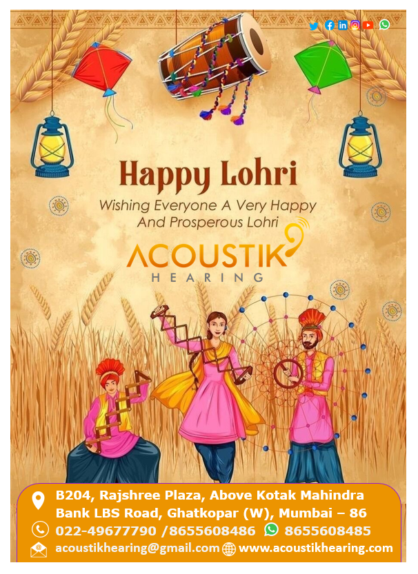 #HappyLohri 
 #hearingaid #hearingloss #Hearing #audiologist #acoustikhearing #digitalhearingaids #HearingClinic #kaankimachine #waterproofhearingaid #Bluetoothhearingaids #Mumbai #hearingsolution