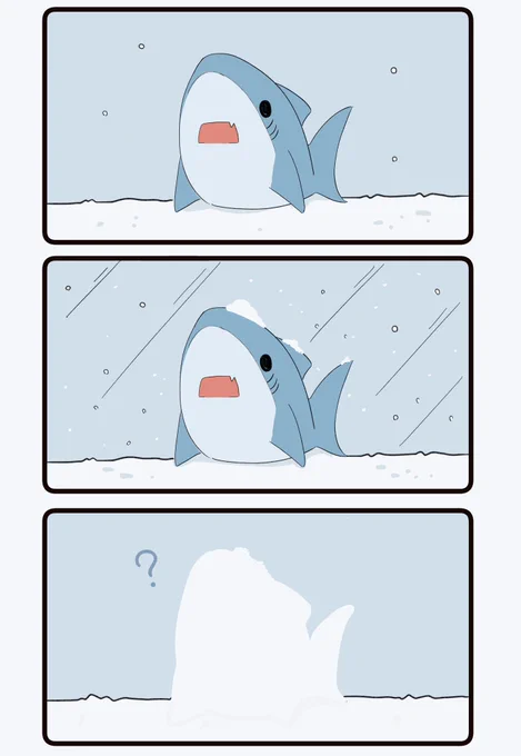 初雪とサメ🦈⛄️ 