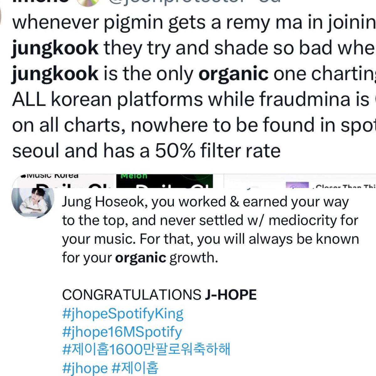EmmBeeEmm's tweet photo. Unoriginal and overused argument points from lazy, embarrassing solo fandoms…

Part one: if they’re all organic, then no one is organic. https://t.co/e0Aq1IIgj7