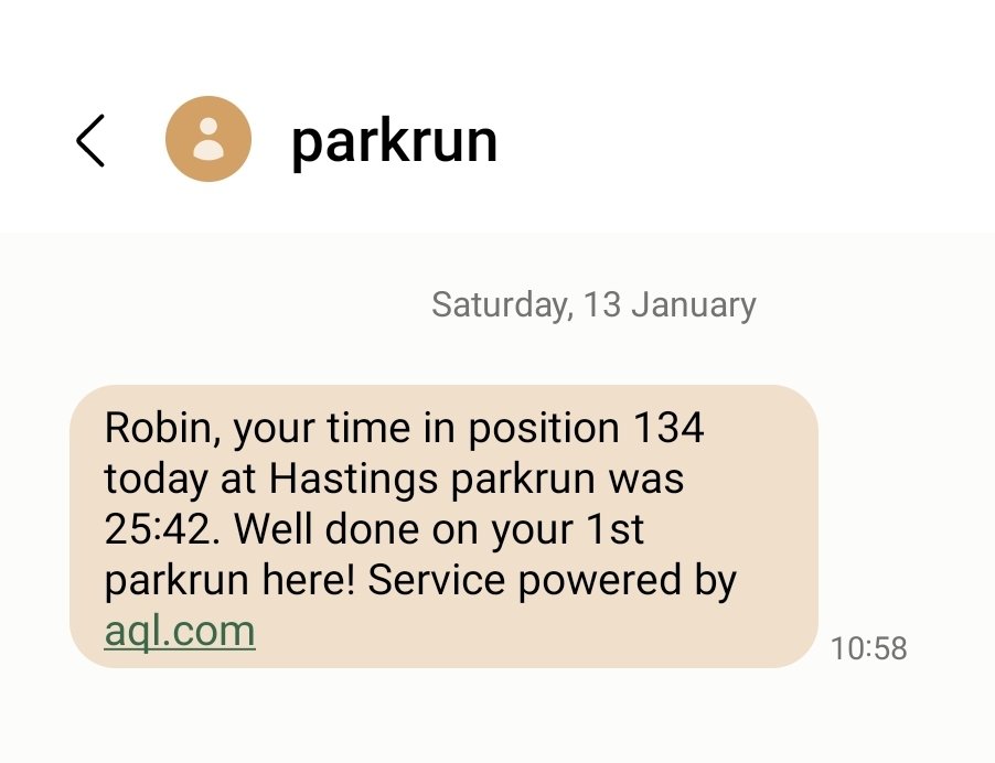 RobinPlowman's tweet photo. Today I became the answer to life, the universe &amp; everything! #42Today

To celebrate I decided to finally do @parkrunUK. I registered for #parkrun a while ago (Sep 2010) so it only took 13 years, 4 months, 3 days to make my ParkRun debut! That has to be a record!

#birthdayvibes https://t.co/3L79nW1BFP