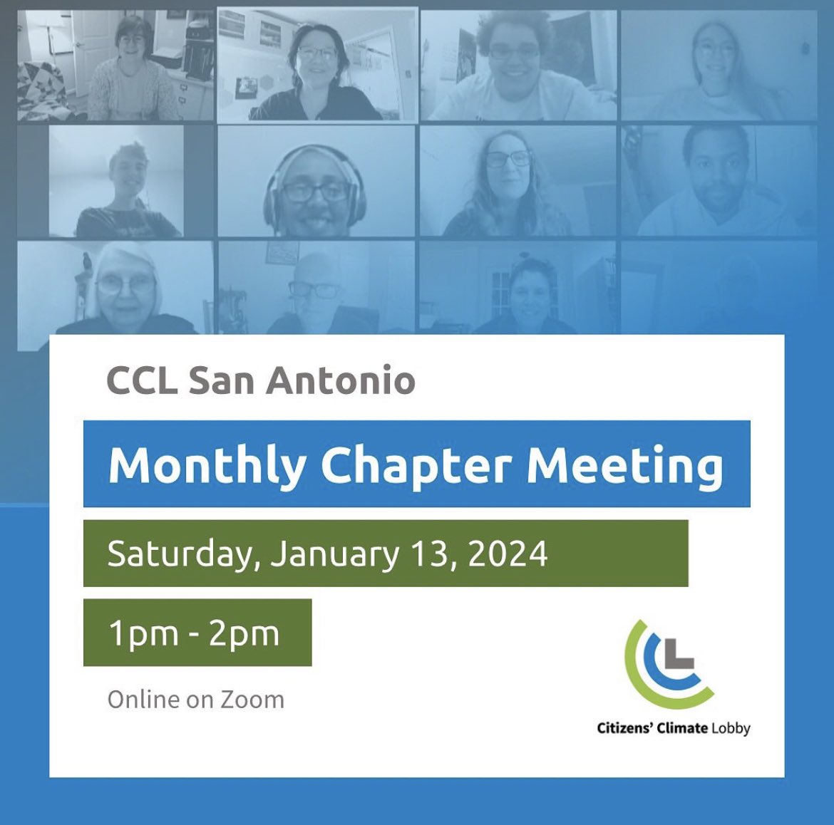 cclsanantonio's tweet photo. 🌎 Happy Friday everyone! 🌎 
We hope to see you tomorrow at 1 on Zoom for our first monthly chapter meeting of 2024! https://t.co/04cfb4OZ9z