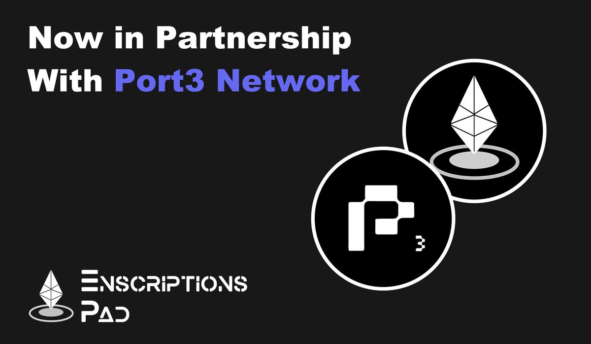 🎉 #Enscriptions is excited to announce our collaboration with <a href="/Port3Network/">Port3 Network</a> <a href="/soquest_xyz/">SoQuest</a> 

🎁 In celebration, we're giving away 10 exclusive whitelist spots to our amazing community! Be part of this special moment! 🚀

👉 Here's your chance to gain early access and unique