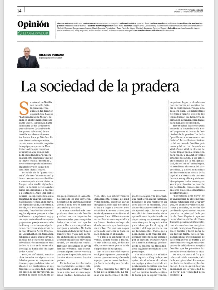 Clarito . No estamos sacando de la montaña a nuestros jóvenes .
