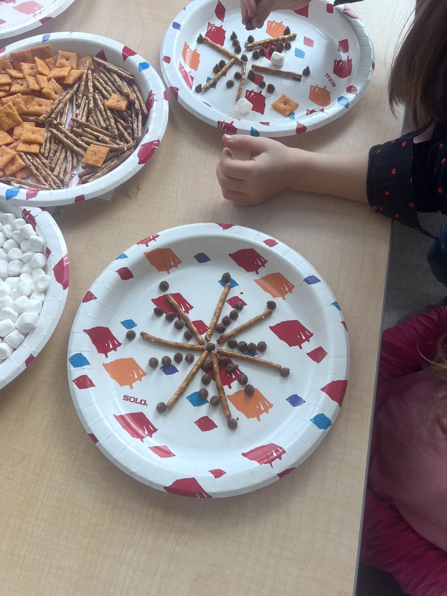 Another food focused fun Friday math activity ❄️ Ss used snack items to design snowflakes. Lots of creativity on this snowy Friday <a href="/TVDSBKinder/">TVDSBKindergarten</a> <a href="/tvdsbmathk8/">tvdsbmath</a>