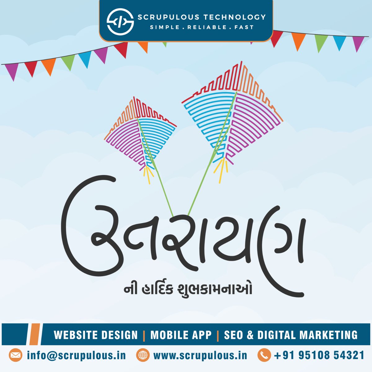 ScrupulousTech's tweet image. Happy Makar Sankranti! 🪁 
Wishing you a day filled with joy, prosperity, and the warmth of the sun. May your spirits soar high like the kites in the sky! ☀️✨ 
#makarsankranti  #kitefestival #uttarayan #indianfestival