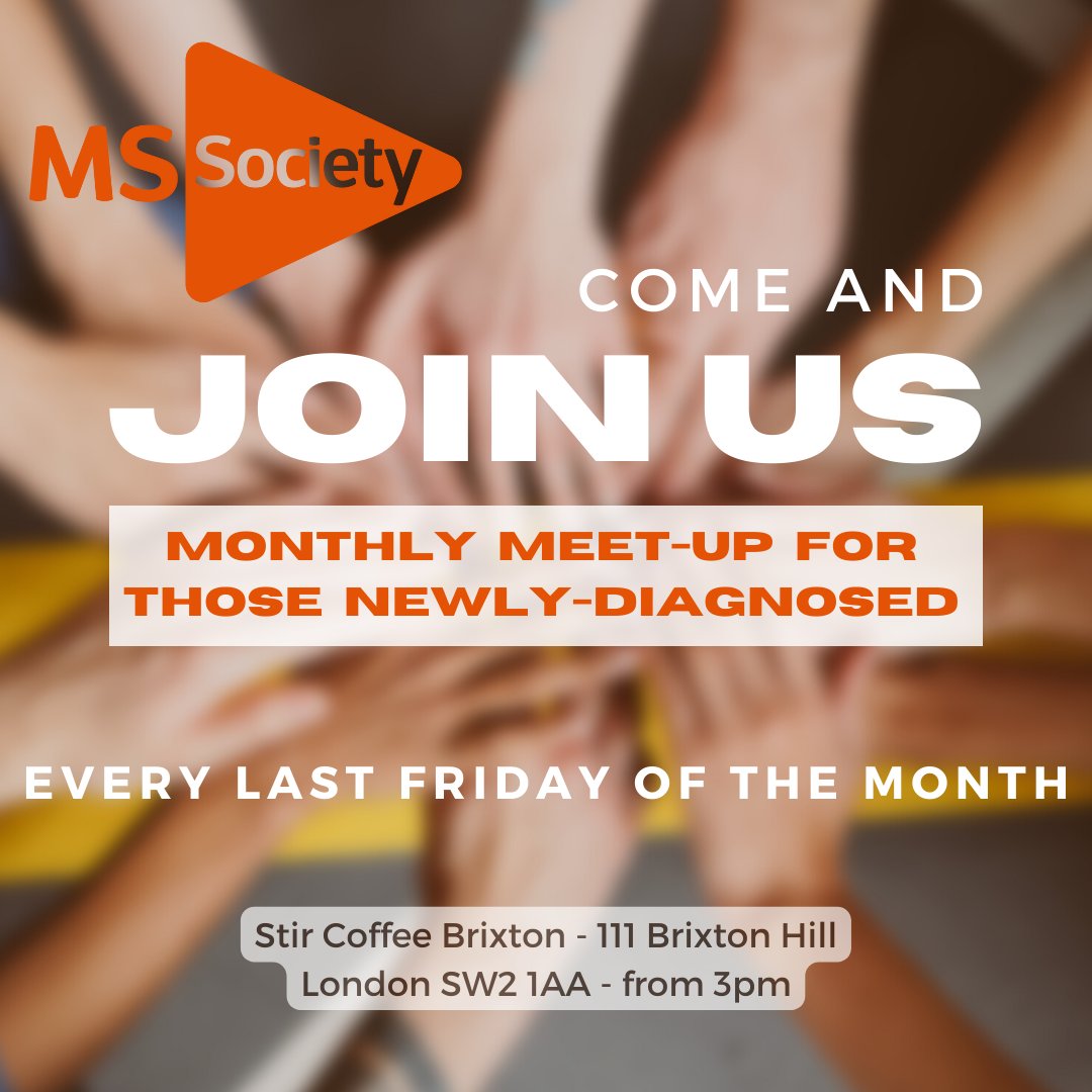 MSSociety_LamSo's tweet photo. We are holding our first newly-diagnosed meet-up of the year on Friday 26th January from 3pm - carers and relatives are welcome as always!
More info here: https://t.co/NXltoqfAEF
See you then!
#lambeth #southwark #multiplesclerosis #mssociety #letsmeetup https://t.co/VZKrMsCFTq
