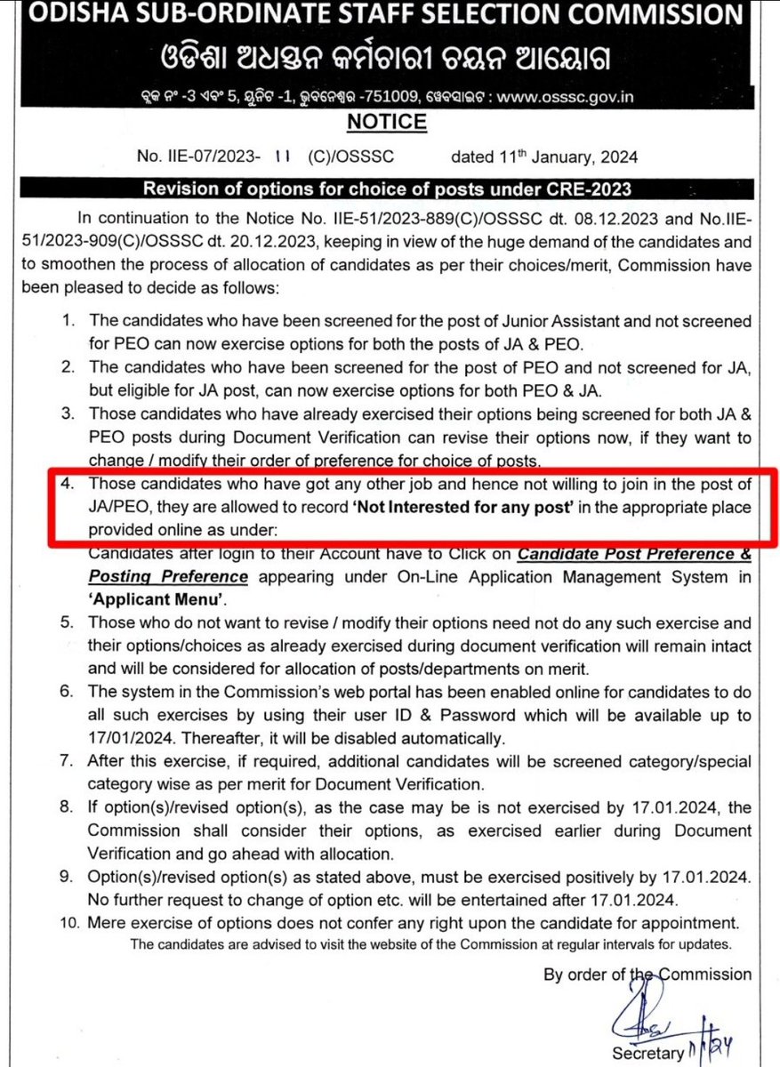 SanjayKumarBa11's tweet photo. OSSSC ନିଯୁକ୍ତି ଭଳି OSSC ତରଫରୁ ମଧ୍ୟ "Not interested for ACCOUNTANT" ର option ଉପଲବ୍ଧ କରାଯାଉ ।ଯାହାଫଳରେ ଅଧିକ ସଂଖ୍ୟାରେ ପିଲା ନିଯୁକ୍ତି ପାଇବେ ଏବଂ  ସମସ୍ତ ପଦବୀ ପୂରଣ ହୋଇ ପାରିବ🙏
@abhayips86
@HUDDeptOdisha
@CMO_Odisha
@PradeepJenaIAS
@MoSarkar5T
@Naveen_Odisha
@SecyChief https://t.co/INIhipUxZE