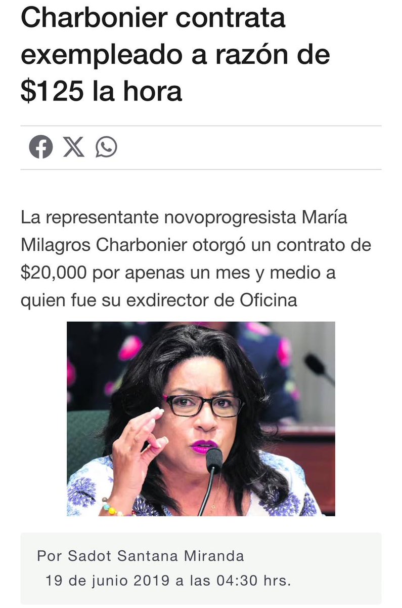 marialourdespip's tweet photo. El caso Charbonier no solo es una mancha (¡otra más!) en el historial del PNP: es un emplazamiento al liderato legislativo. ¿Cómo se aprueban aumentos que suben de $1,600 a $8,000 el salario de una empleado administrativa? ¿Y el contrato de $20,000 a Jonathan Alemán por seis semanas de trabajo en el 2019? 

Hay culpas que no constituyen delitos, pero ahí están.

https://t.co/sPTXez2H7T