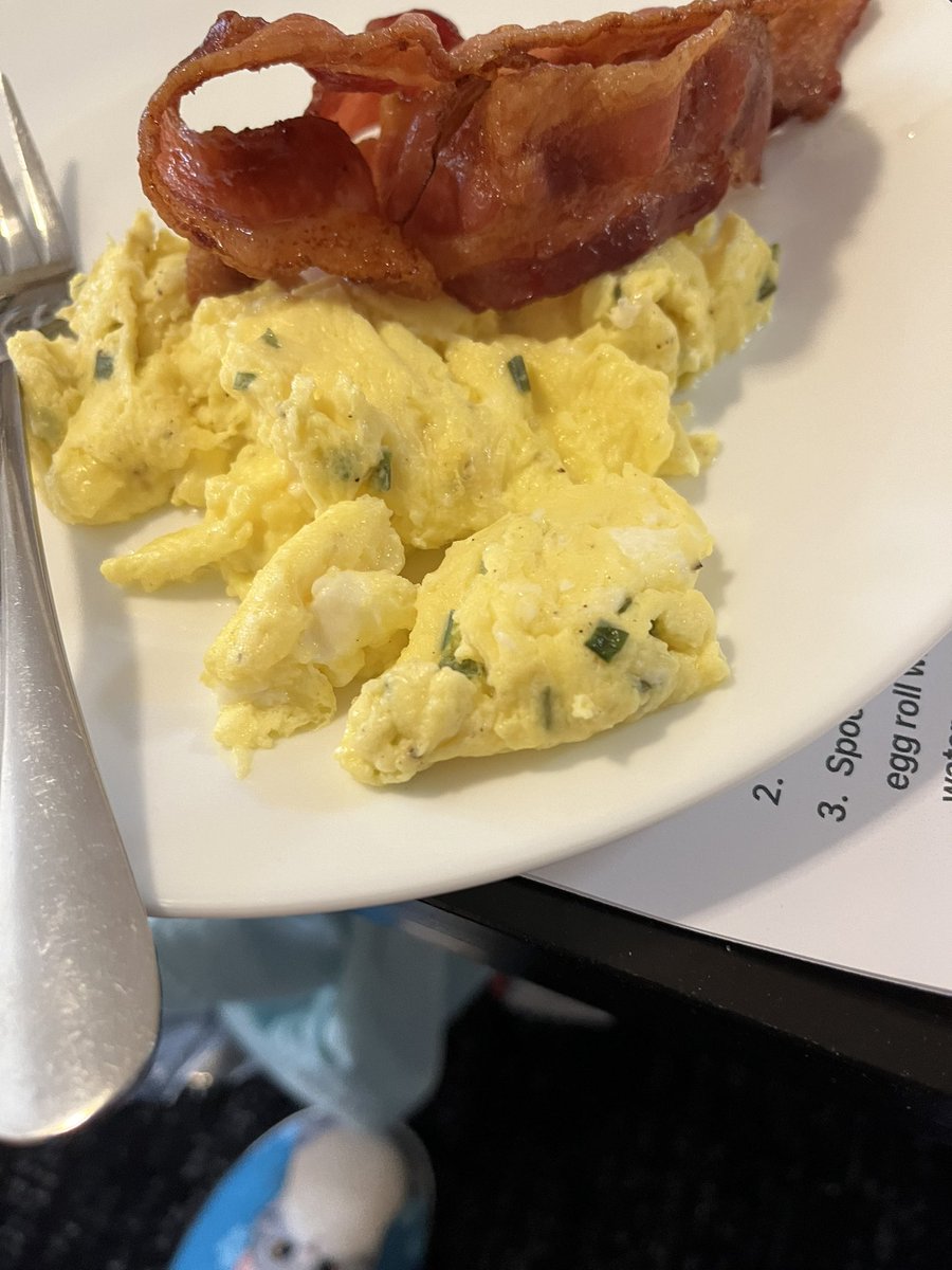 Salvester001's tweet photo. A little different today…Bacon and eggs}#BreakfastForBreakfast LOL https://t.co/ePVi3ZJ7vj